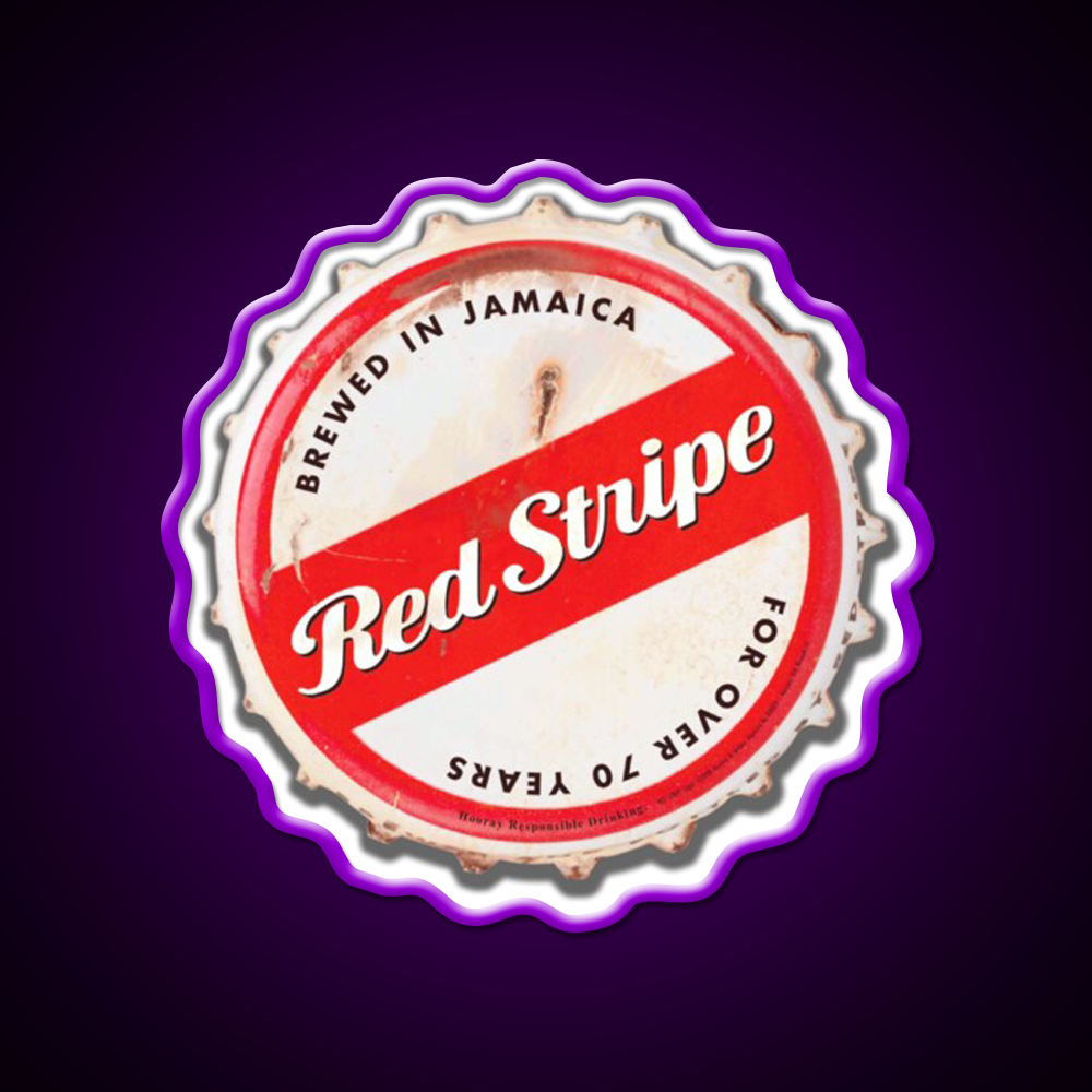 Red Stripe Bottle Cap Beer Bar Decor Led Neon Sign Wall Art Rgb Color - LED neon sign view 9