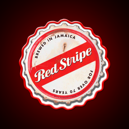 Red Stripe Bottle Cap Beer Bar Decor Led Neon Sign Wall Art Rgb Color - LED neon sign view 10