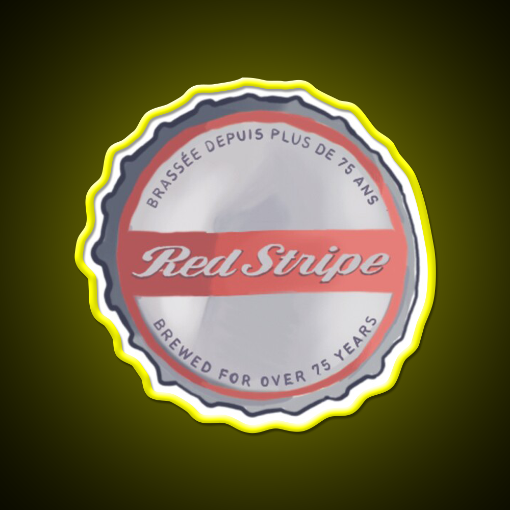 Red Stripe Bottle Cap Beer Bar Decor Led Neon Sign Rgb Color - LED neon sign view 7