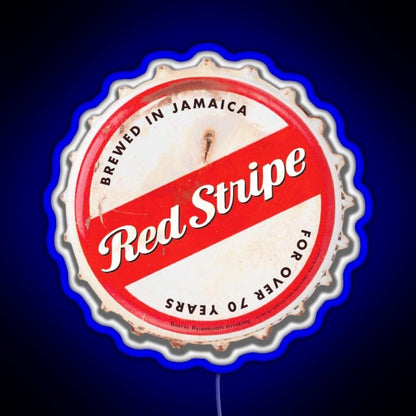Red Stripe Bottle Cap Rgb Led Neon Sign Pop Wall Art - Shineneon