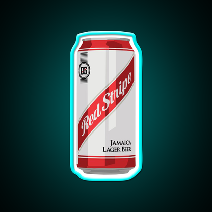 Red Stripe Can Beer Bar Decor Led Neon Sign Rgb Color - Size and dimension reference