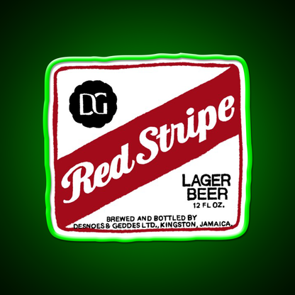 Red Stripe Pop Beer Bar Decor Led Neon Sign Rgb Color - LED neon sign view 8