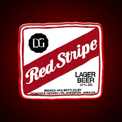 Red Stripe Pop Beer Bar Decor Led Neon Sign Rgb Color - LED neon sign view 10