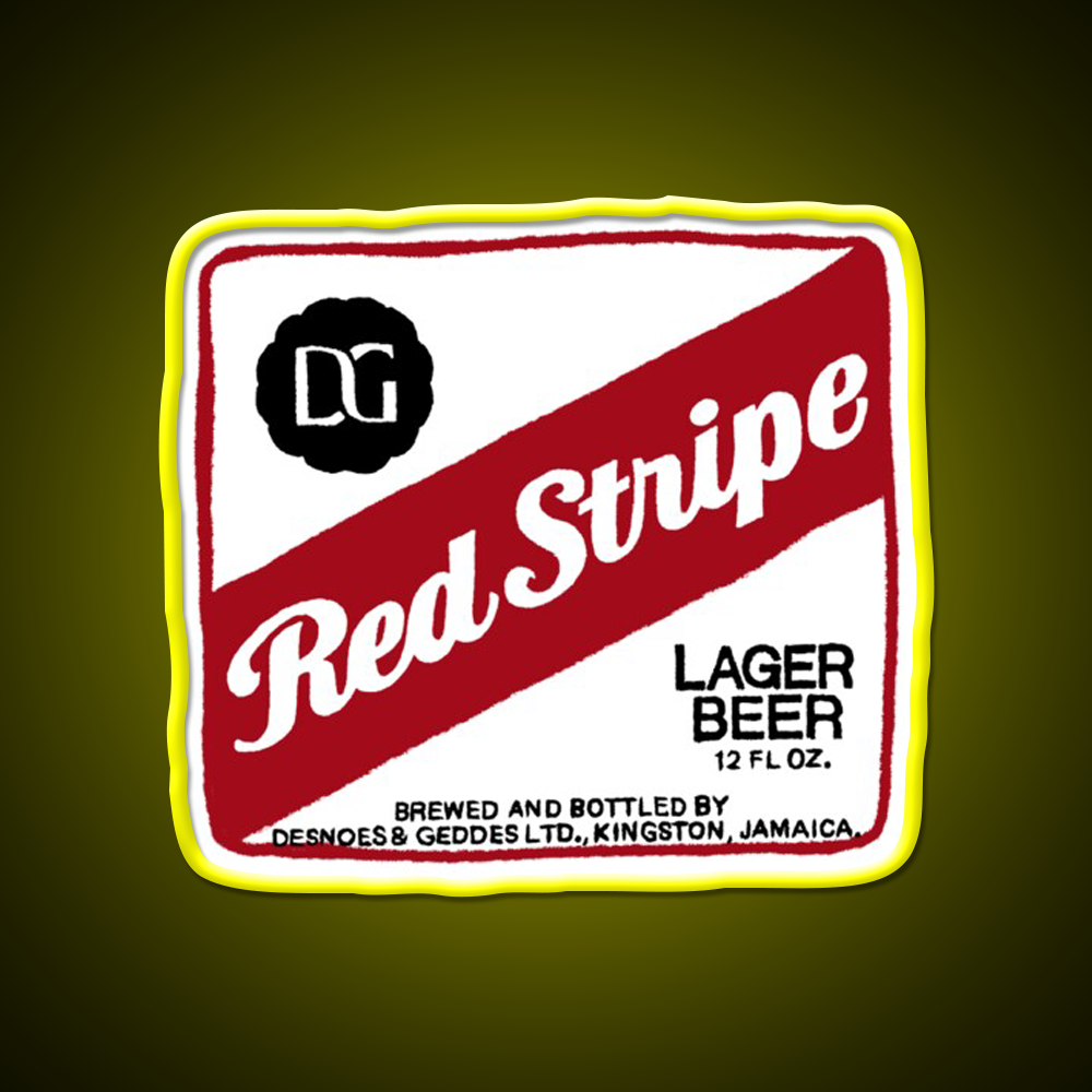 Red Stripe Pop Beer Bar Decor Led Neon Sign Rgb Color - LED neon sign view 7
