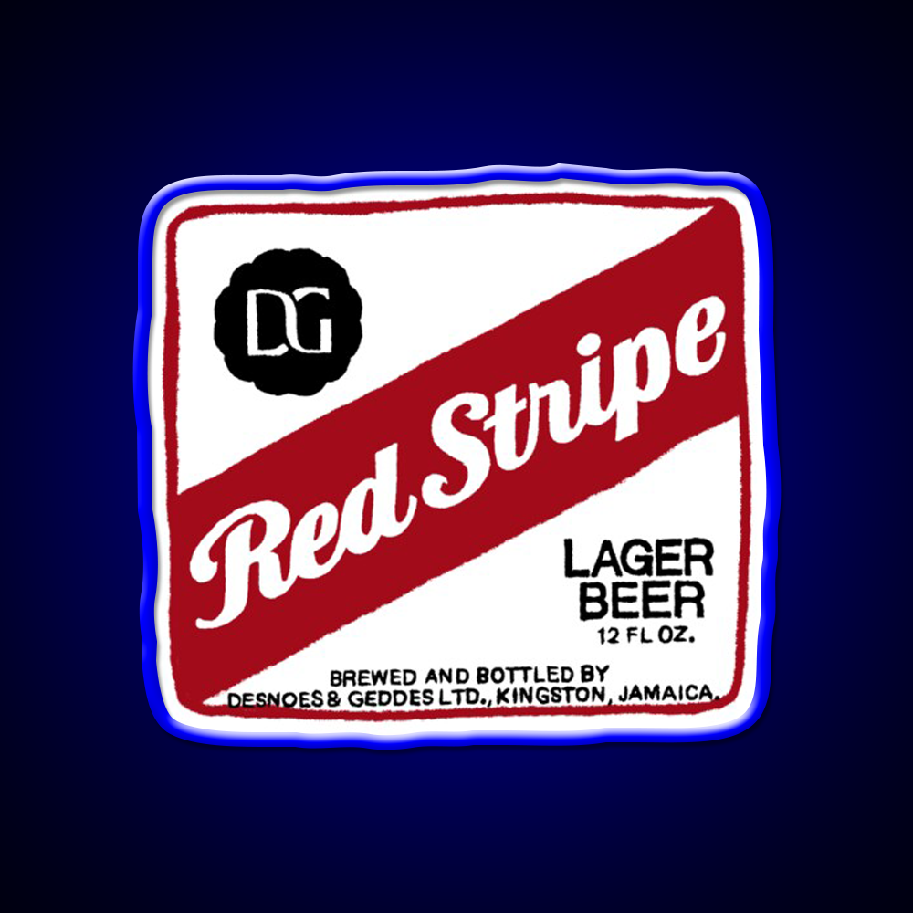 Red Stripe Transparent Pop Beer Bar Decor Led Neon Sign Rgb Color - LED neon sign view 5