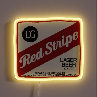 Red Stripe Transparent Pop Rgb Led Neon Sign - Shineneon