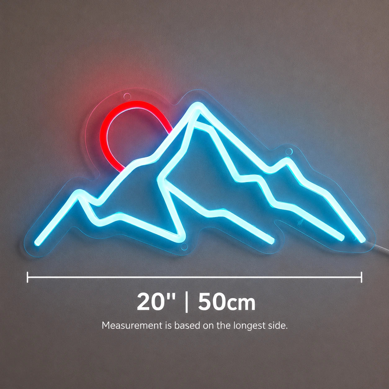 Red Sun Mountain Neon Sign LED Neon Sign size image