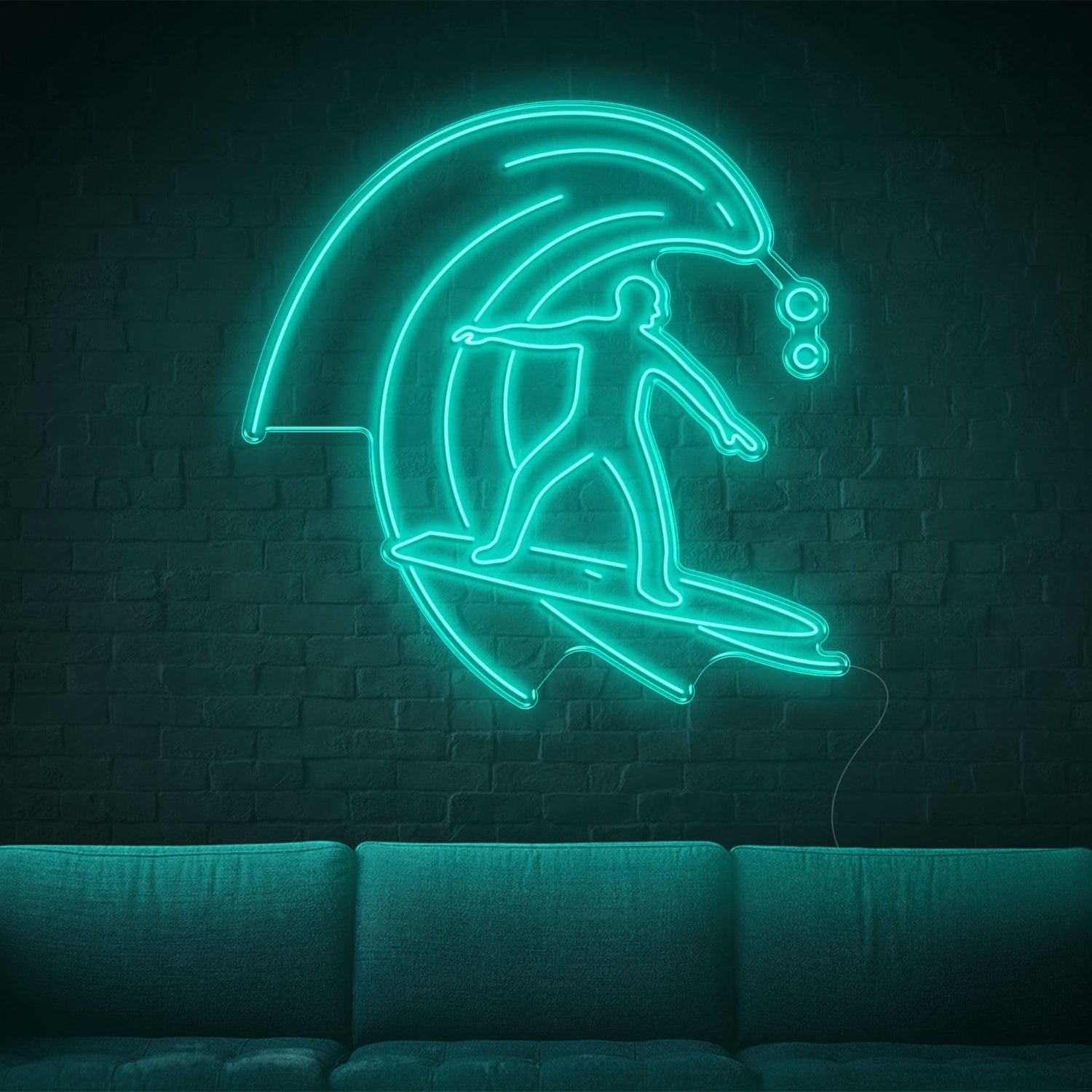 Red Surfing Wave Led Neon Sign Indoor Wall Decor | Shineneon