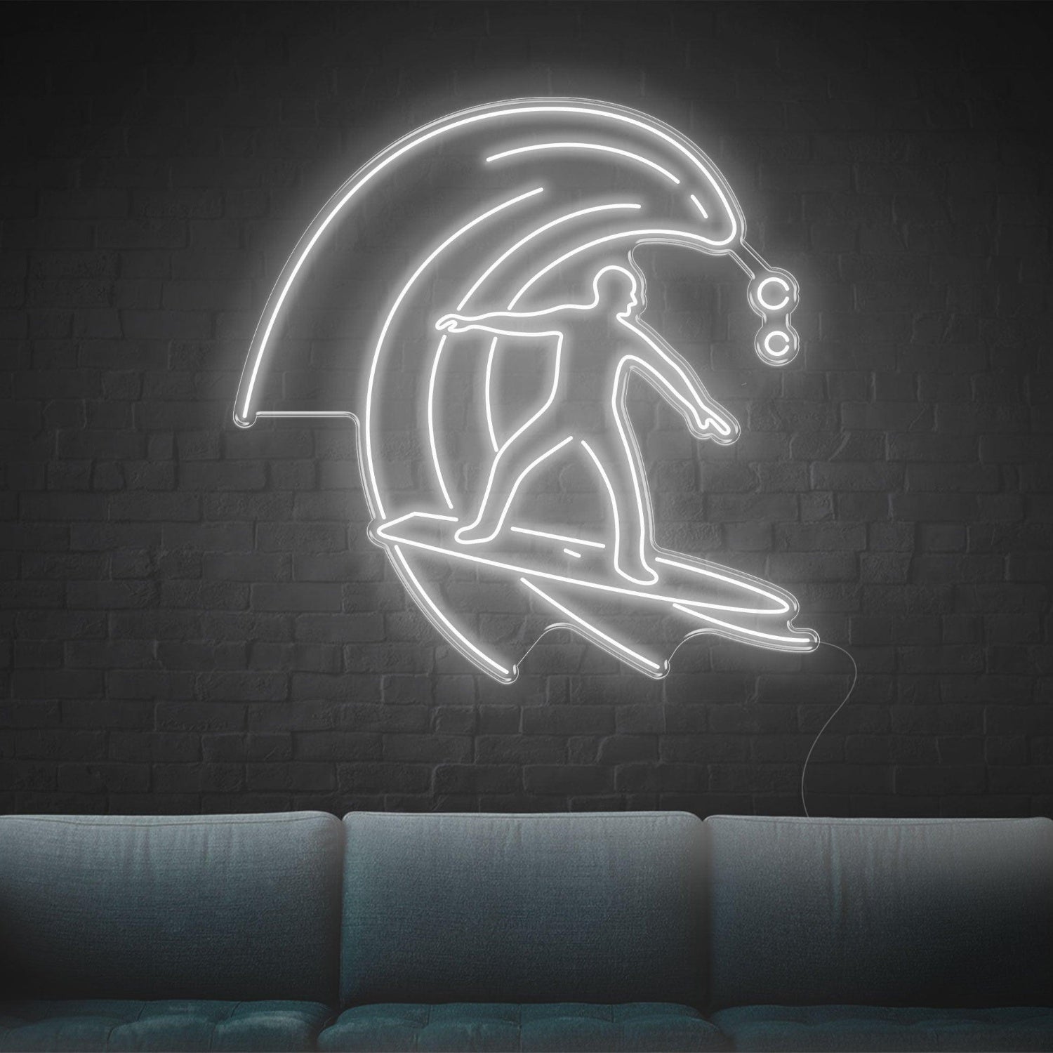 Red Surfing Wave Led Neon Sign Indoor Wall Decor | Shineneon