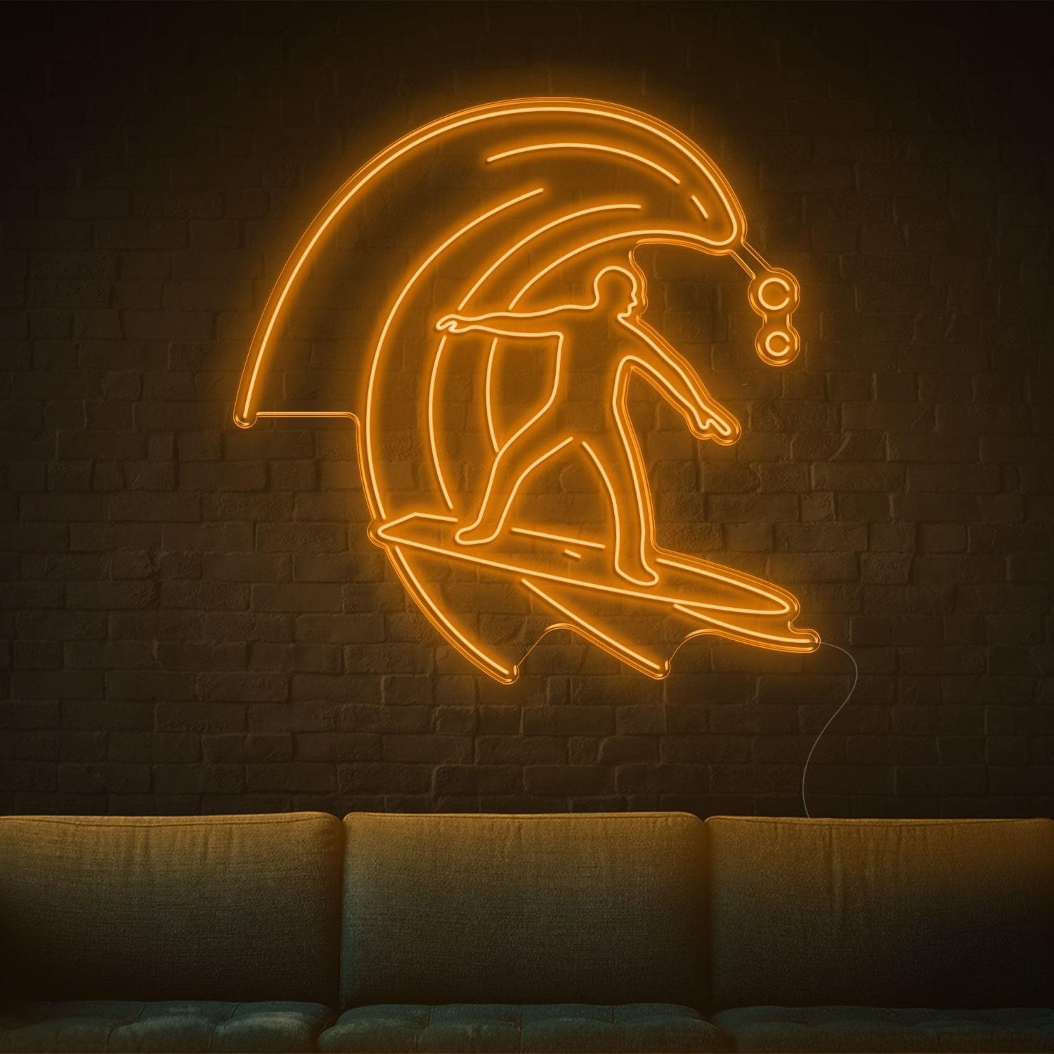 Red Surfing Wave Led Neon Sign Indoor Wall Decor | Shineneon