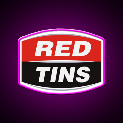 Red Tins Beer Bar Decor Led Neon Sign Rgb Color - Neon sign mounted on wall in room