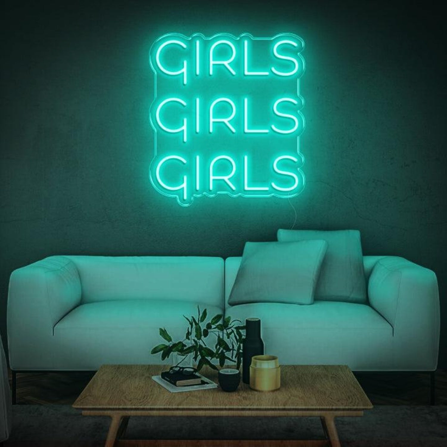 Red Triple Girls Led Neon Sign For Stylish Home Decor | Shineneon