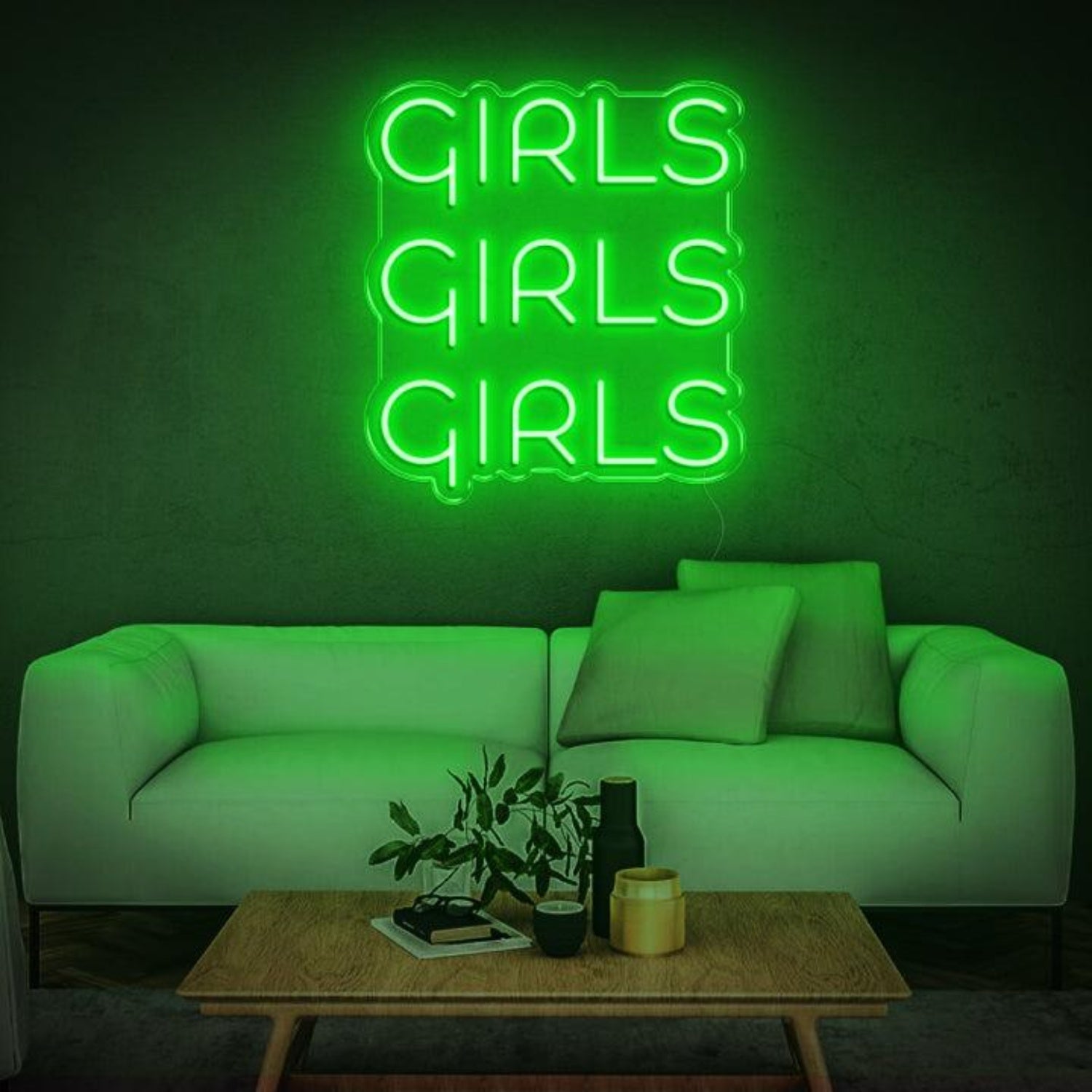 Red Triple Girls Led Neon Sign For Stylish Home Decor | Shineneon