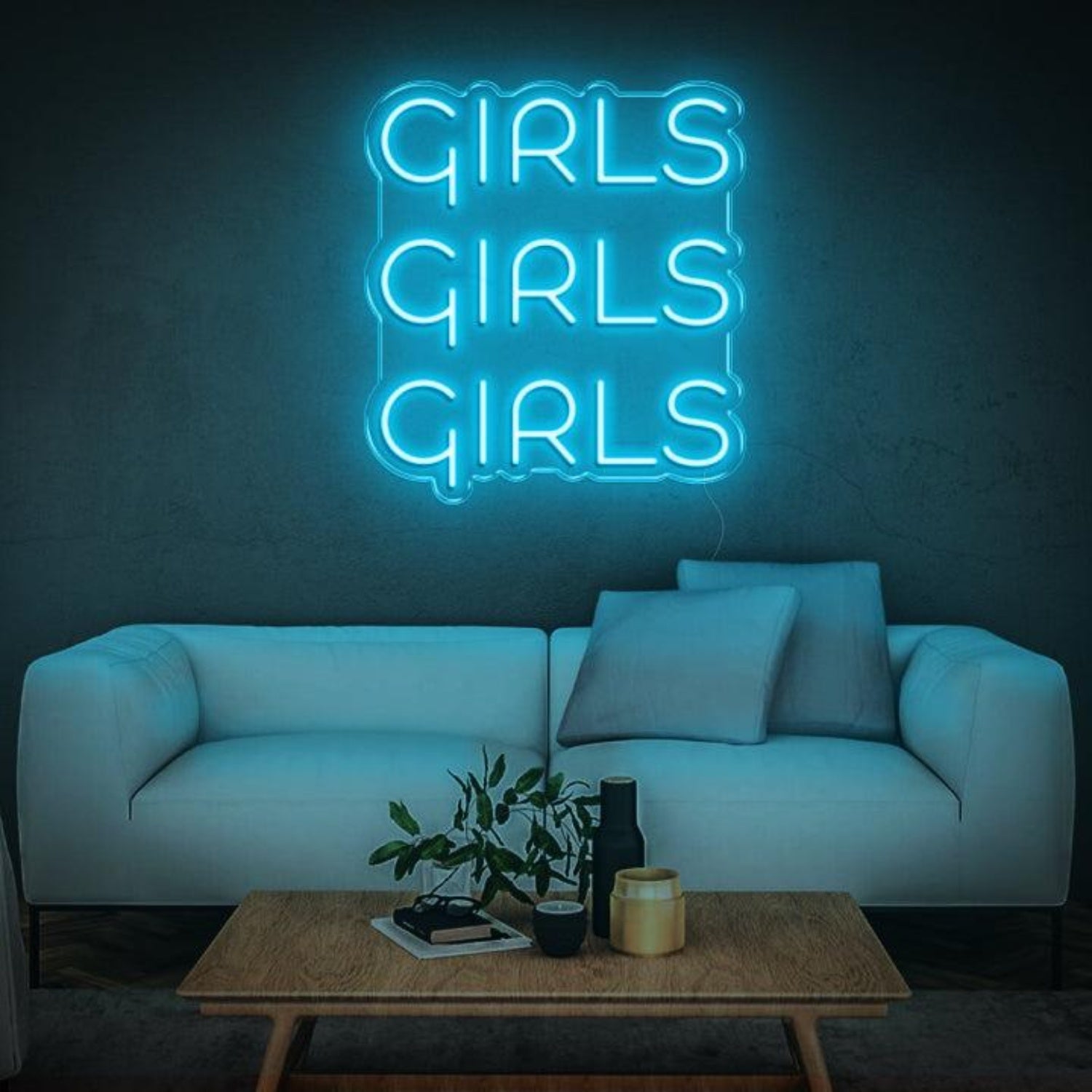 Red Triple Girls Led Neon Sign For Stylish Home Decor | Shineneon