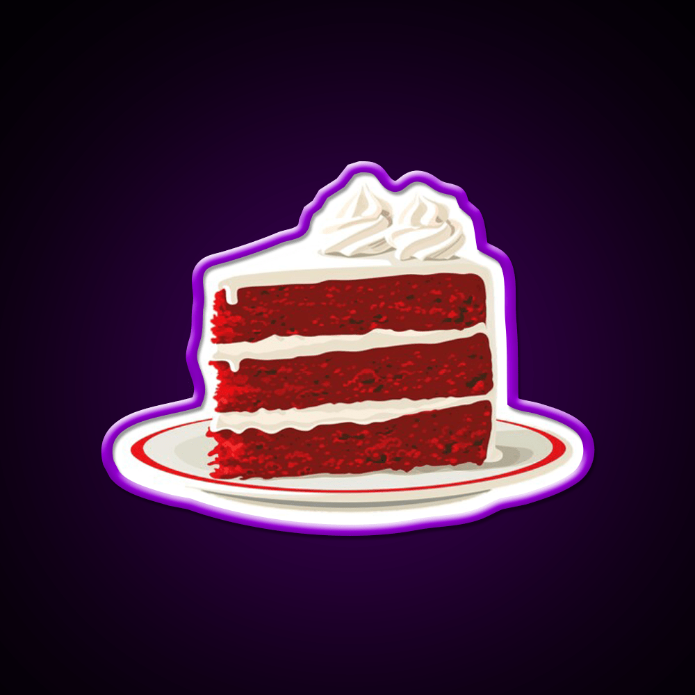 Red Velvet Cake Snack Food Led Neon Sign Rgb Color - Shineneon