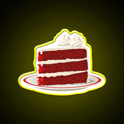 Red Velvet Cake Snack Food Led Neon Sign Rgb Color - Custom LED neon sign front view