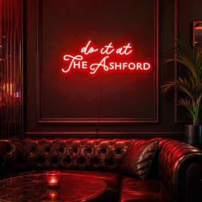 Red Velvet Lounge Neon Sign LED Neon Sign real lifestyle scene