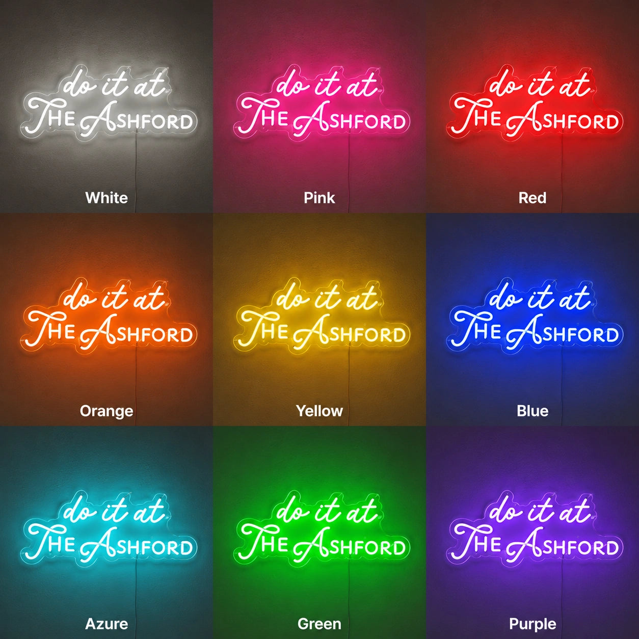 Red Velvet Lounge Neon Sign LED Neon Sign color grid