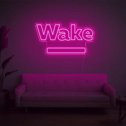 Red Wake Led Neon Sign For Modern Home Decor | Shineneon