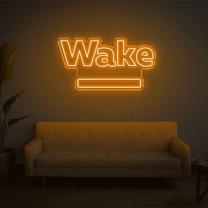 Red Wake Led Neon Sign For Modern Home Decor | Shineneon