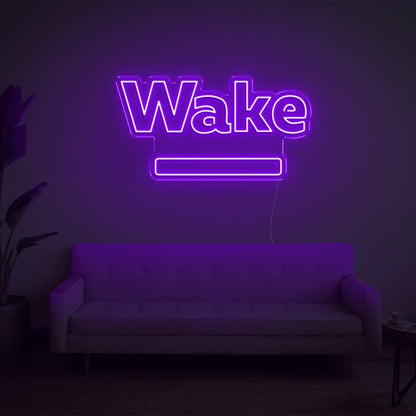 Red Wake Led Neon Sign For Modern Home Decor | Shineneon
