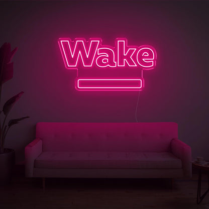 Red Wake Led Neon Sign For Modern Home Decor | Shineneon