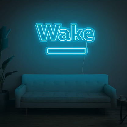 Red Wake Led Neon Sign For Modern Home Decor | Shineneon