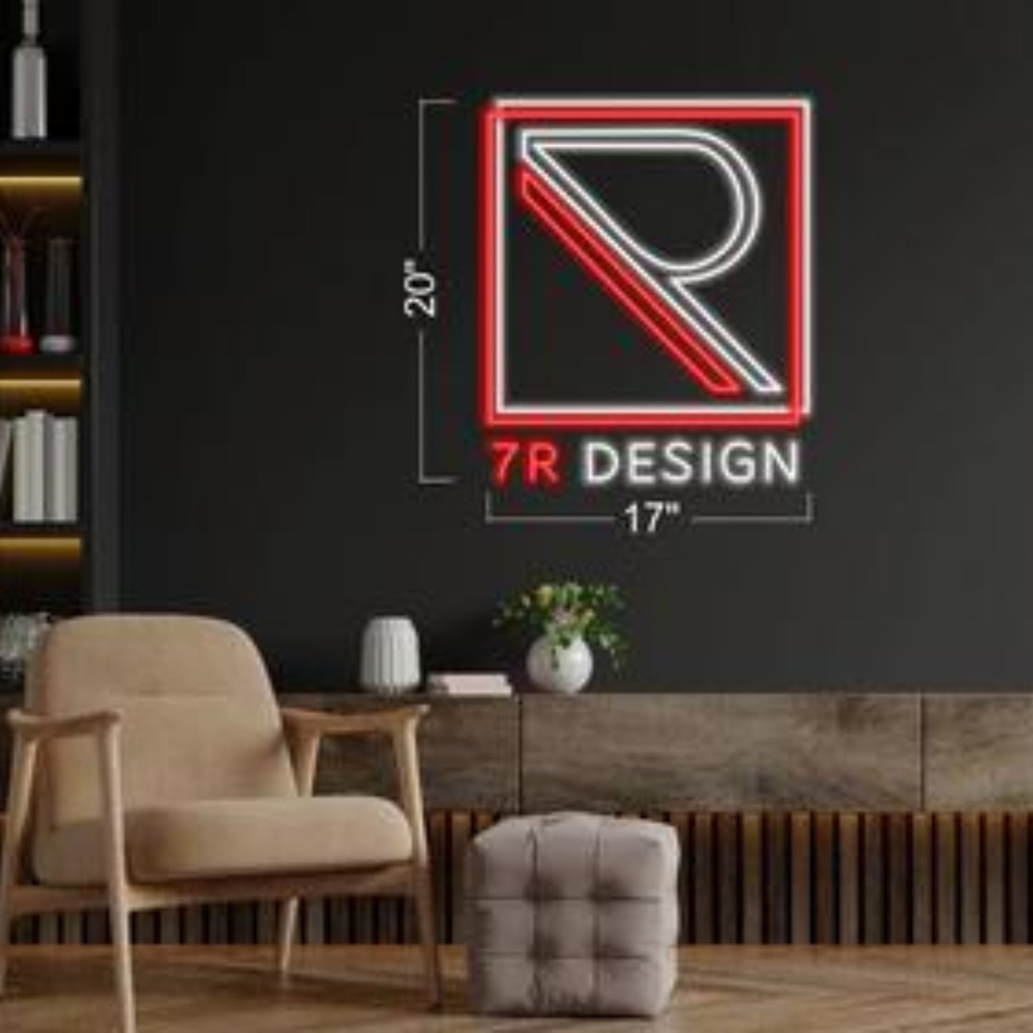 Red White 7r Design Led Neon Sign For Modern Home Decor | Shineneon