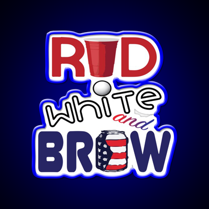 Red White And Brew Beer Bar Decor Led Neon Sign Rgb Color - LED neon sign view 5