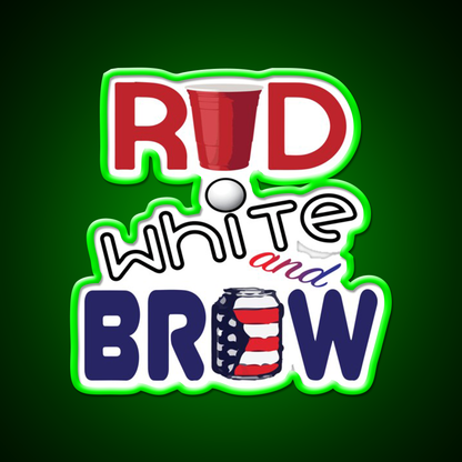 Red White And Brew Beer Bar Decor Led Neon Sign Rgb Color - LED neon sign view 8