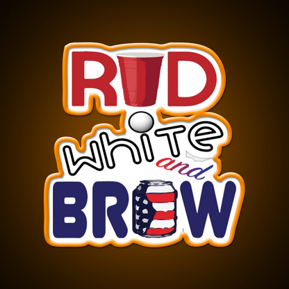 Red White And Brew Beer Bar Decor Led Neon Sign Rgb Color - LED neon sign view 6