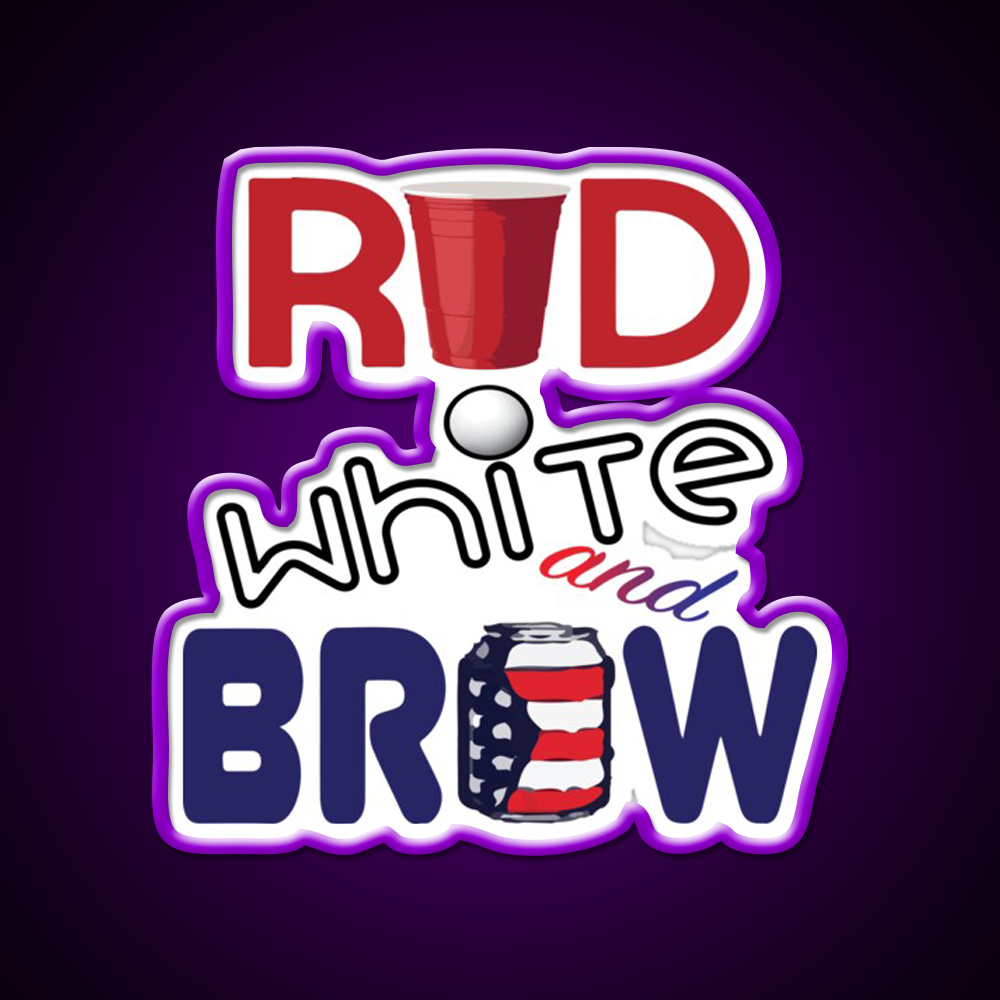 Red White And Brew Beer Bar Decor Led Neon Sign Rgb Color - LED neon sign view 9