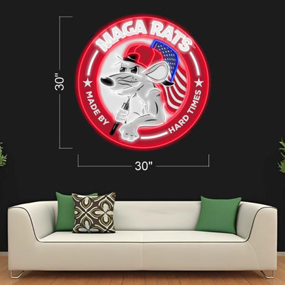 Red-White-Blue Maga Rats Cartoon Rat Led Neon Sign For Indoor Wall Art | Shineneon