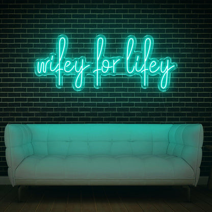 Red Wifey For Lifey Led Neon Sign For Home Decor | Shineneon