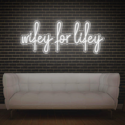 Red Wifey For Lifey Led Neon Sign For Home Decor | Shineneon