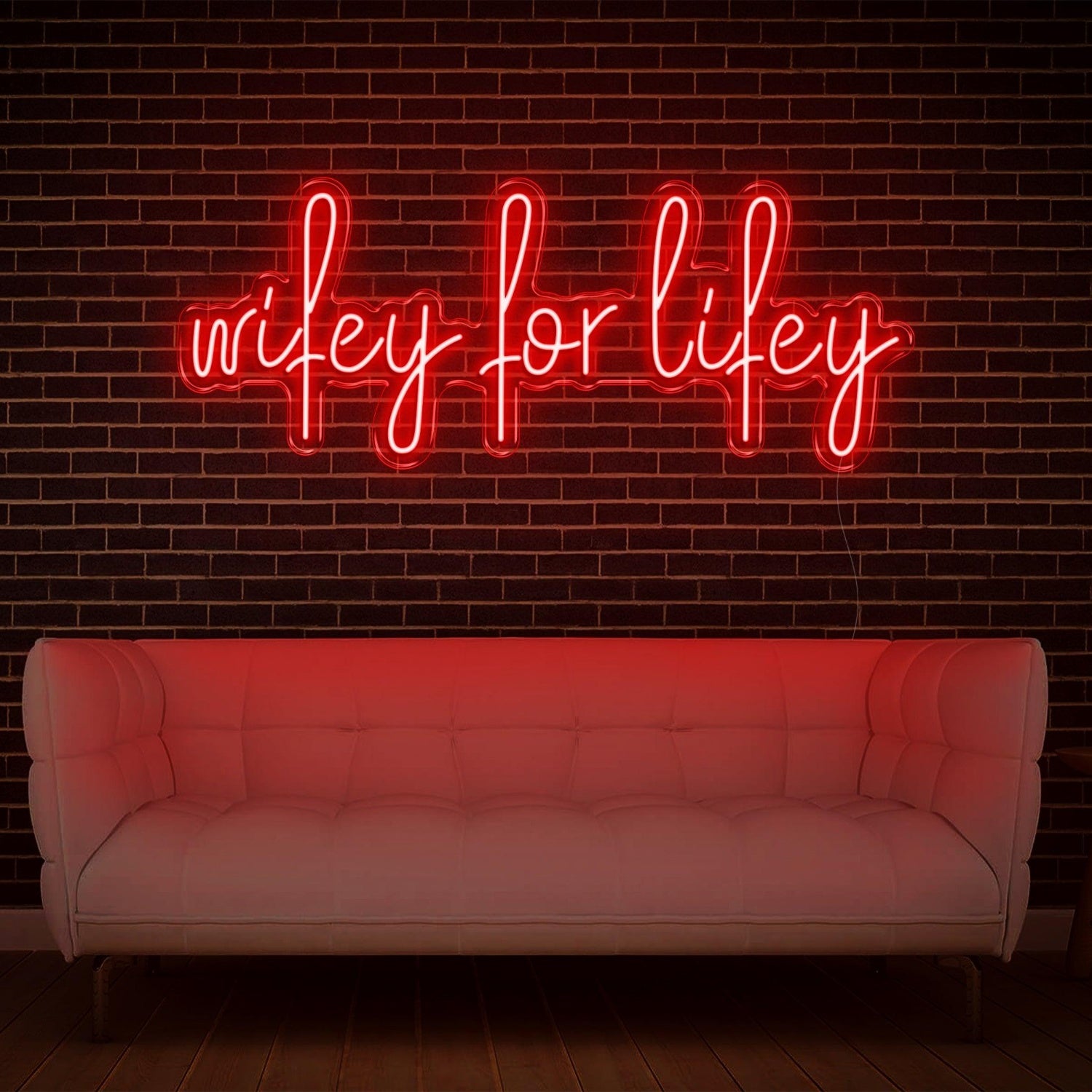 Red Wifey For Lifey Led Neon Sign For Home Decor | Shineneon