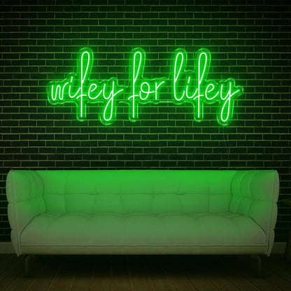 Red Wifey For Lifey Led Neon Sign For Home Decor | Shineneon