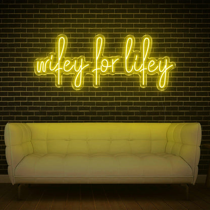Red Wifey For Lifey Led Neon Sign For Home Decor | Shineneon