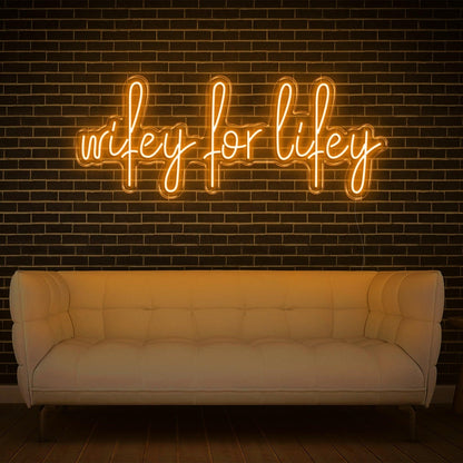 Red Wifey For Lifey Led Neon Sign For Home Decor | Shineneon
