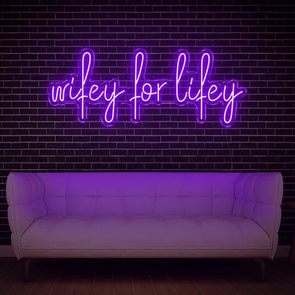 Red Wifey For Lifey Led Neon Sign For Home Decor | Shineneon