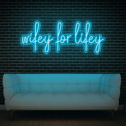 Red Wifey For Lifey Led Neon Sign For Home Decor | Shineneon