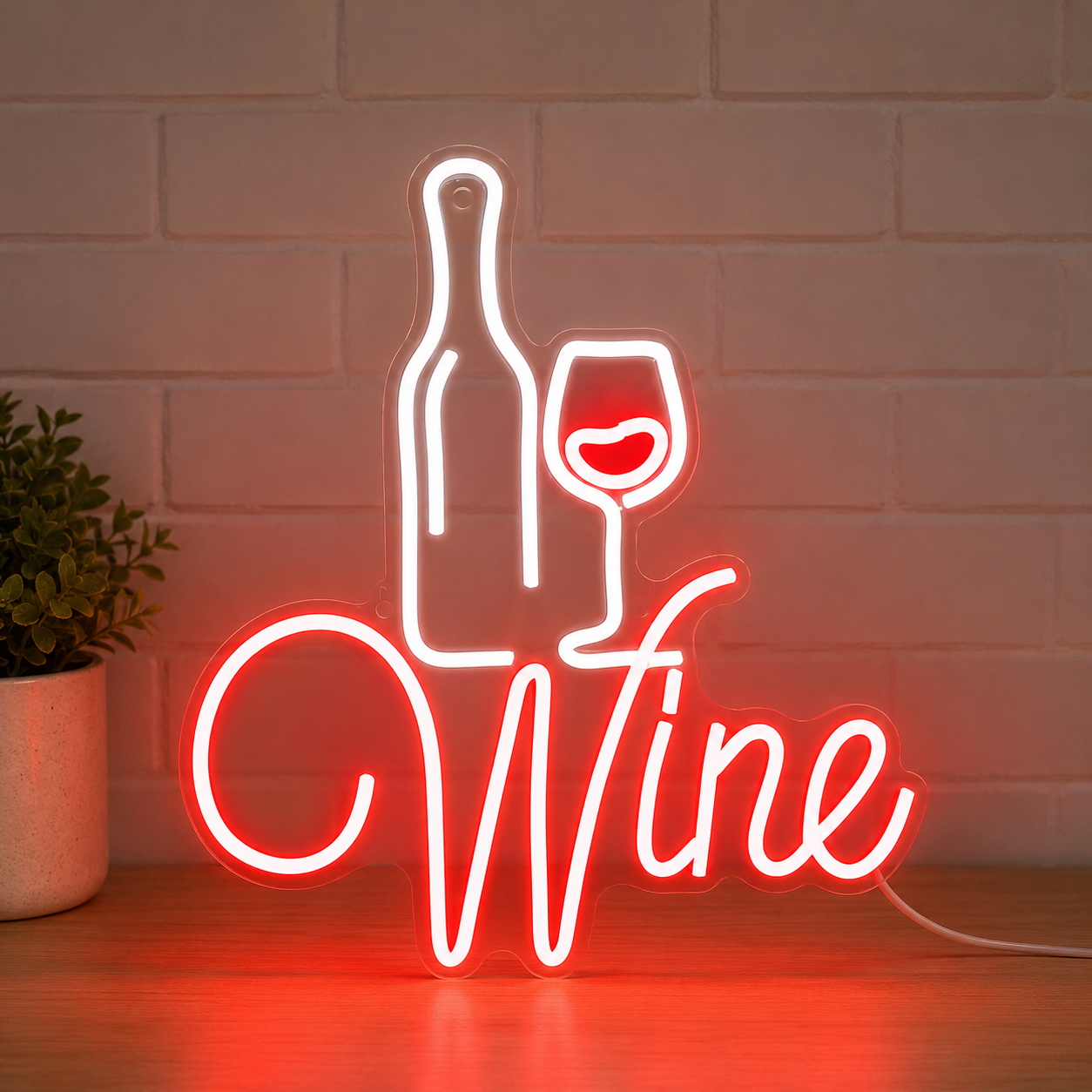 Red Wine Bottle LED Neon Sign Lights Sommelier Gift For Bedroom Wine main product image