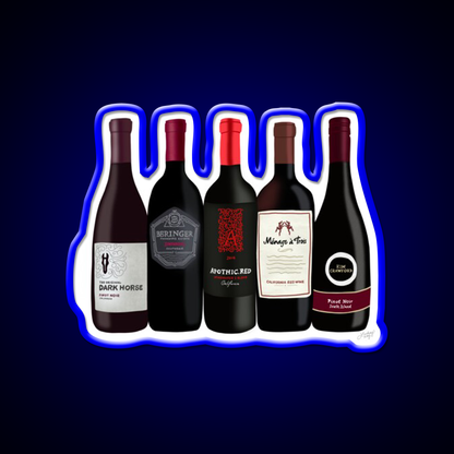 Red Wine Bottles Beer Bar Decor Led Neon Sign Rgb Color - LED neon sign view 5