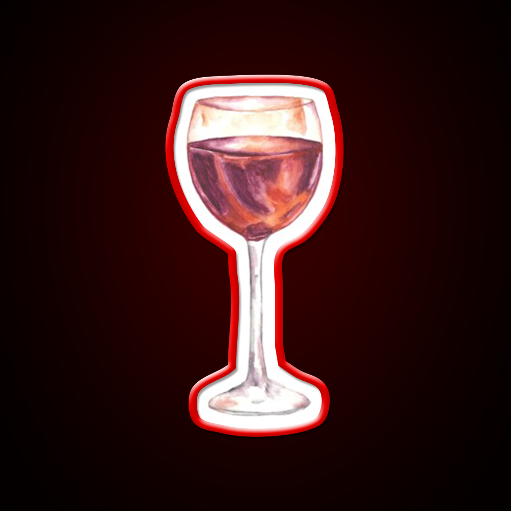 Red Wine Watercolor Painting Cocktail Bar Decor Led Neon Sign Rgb Color - LED neon sign view 10