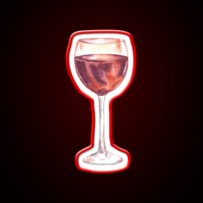 Red Wine Watercolor Painting Cocktail Bar Decor Led Neon Sign Rgb Color - Shineneon