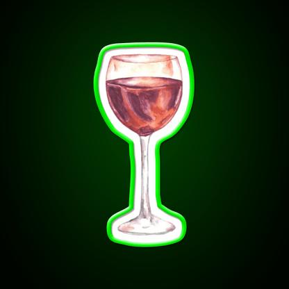 Red Wine Watercolor Painting Cocktail Bar Decor Led Neon Sign Rgb Color - Shineneon
