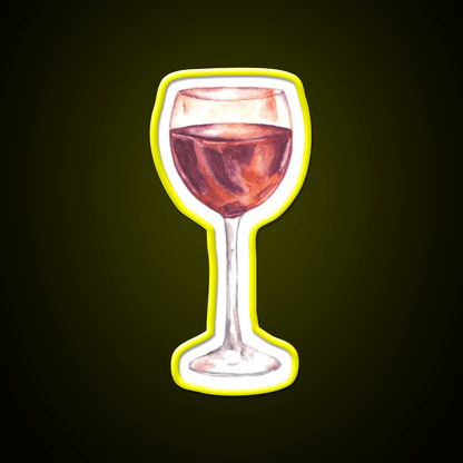 Red Wine Watercolor Painting Cocktail Bar Decor Led Neon Sign Rgb Color - Shineneon