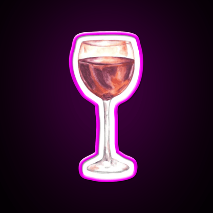 Red Wine Watercolor Painting Cocktail Bar Decor Led Neon Sign Rgb Color - Shineneon