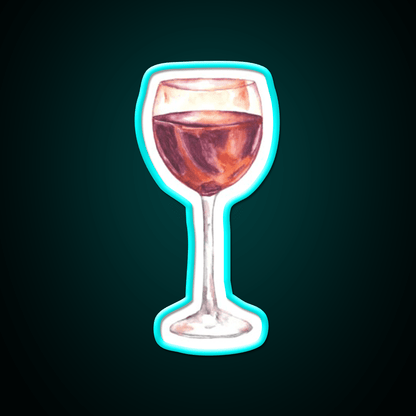 Red Wine Watercolor Painting Cocktail Bar Decor Led Neon Sign Rgb Color - Shineneon