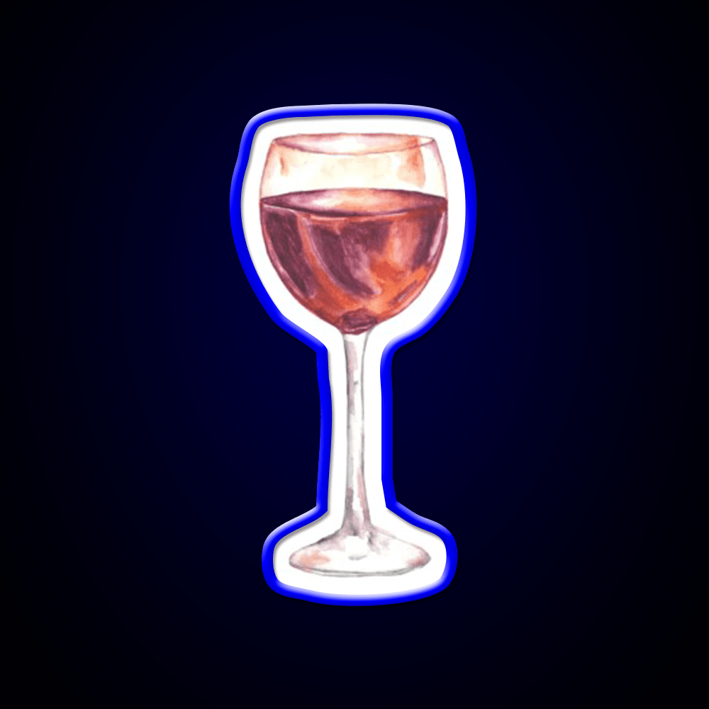 Red Wine Watercolor Painting Cocktail Bar Decor Led Neon Sign Rgb Color - Shineneon